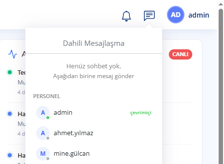 DentSys ana dashboard – klinik istatistikleri ve özet görünümü