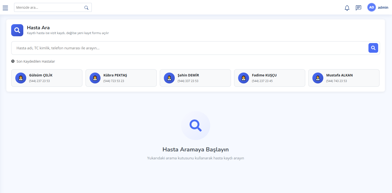 DentSys hasta kaydı ve takibi ekranı – kapsamlı hasta profili